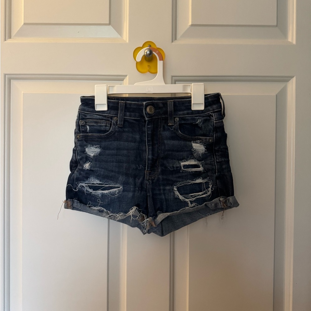 Distressed Denim Shorts